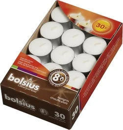 Bolsius Waxinelichten Wit 8 Uur 30 Stuks 3 Bolsius Waxinelichten Wit 8 Uur 30 Stuks
