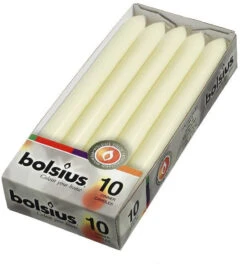 Bolsius Dinerkaars 230/206x10 Stuks Ivoor