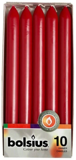 Bolsius Dinerkaarsen 2x23 Cm 10 Stuks Wijnrood