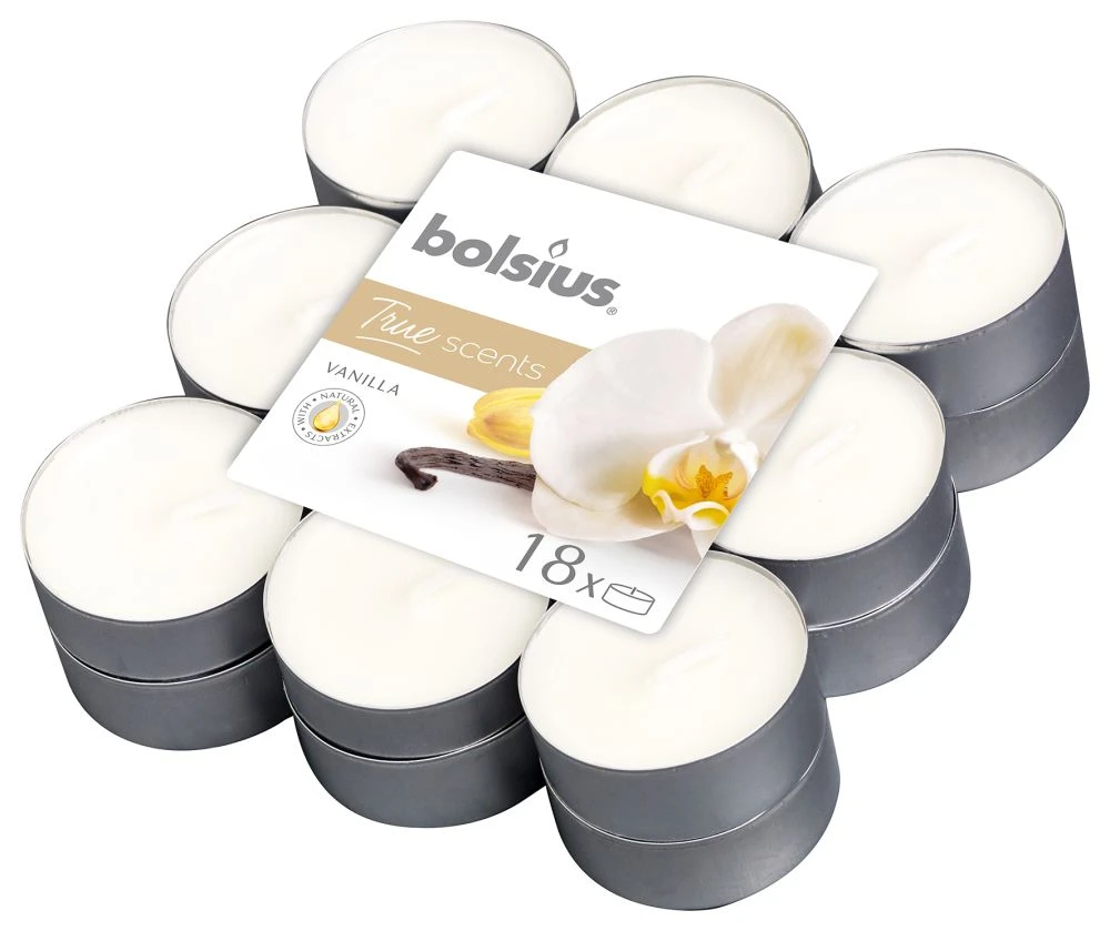 Bolsius True Scents Geurtheelichten Vanille 4 Uur 18 Stuks 3 Bolsius True Scents Geurtheelichten Vanille 4 Uur 18 Stuks