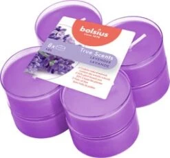 Bolsius Geurkaars True Scents Lavender Paars 8 Uur 8 Stuks