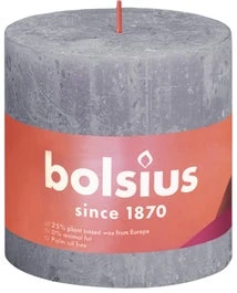 Bolsius Stompkaars Rustiek Shine Paars 62 Uur D 10 H 10 Cm