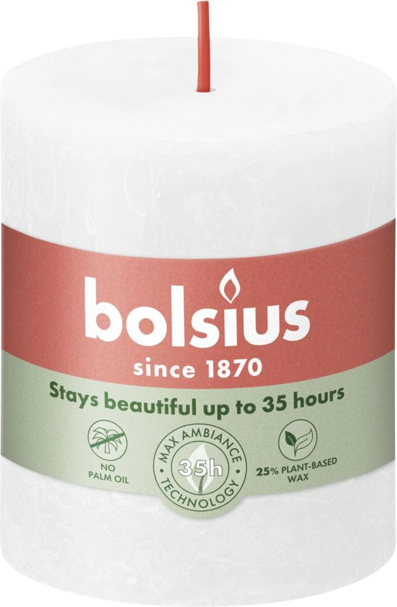 Bolsius Stompkaars Rustiek Shine Wit 35 Uur D 6,8 H 8 Cm 3 Bolsius Stompkaars Rustiek Shine Wit 35 Uur D 6,8 H 8 Cm