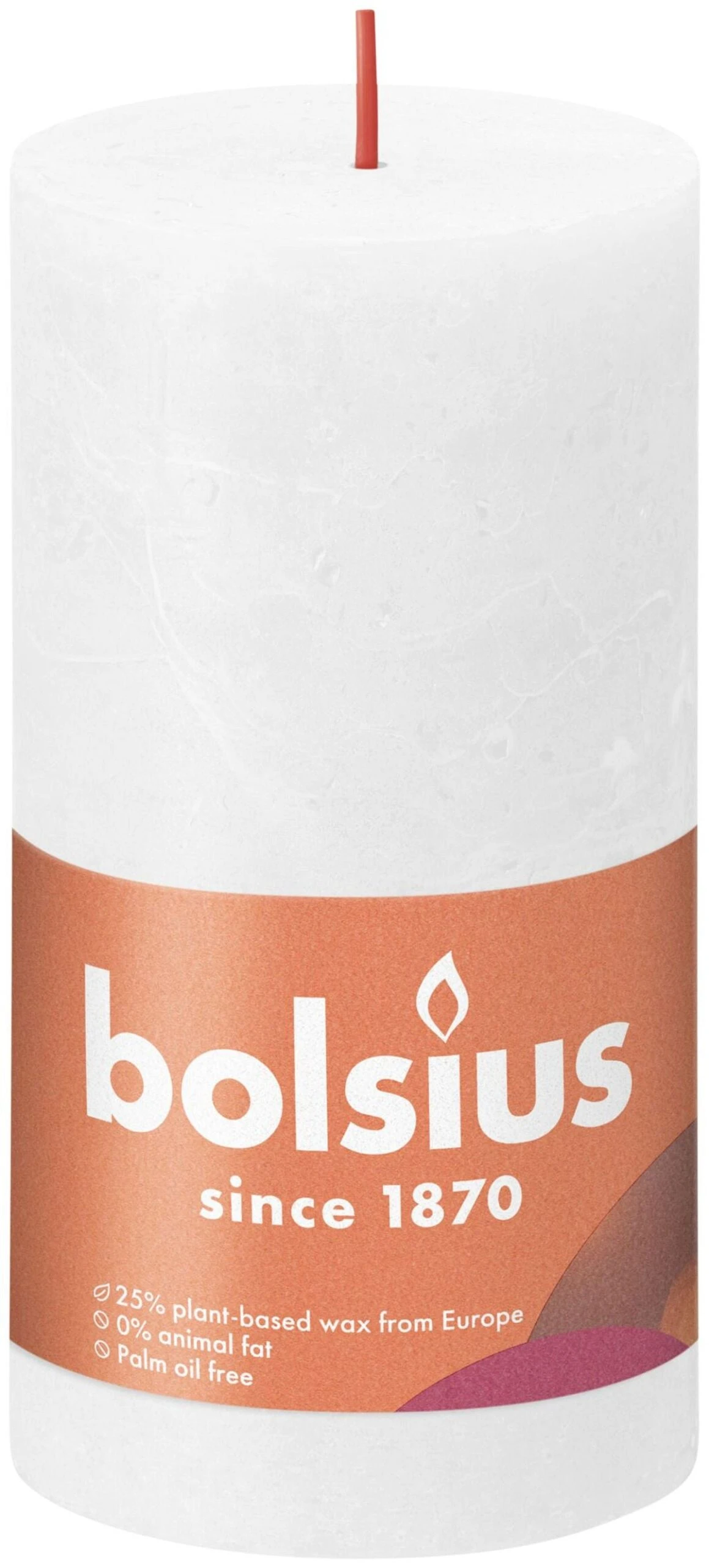 Bolsius Rustiek Stompkaars 130/68 - Cloudy White 3 Bolsius Rustiek Stompkaars 130/68 - Cloudy White