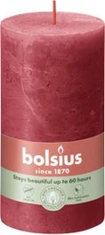 Bolsius Stompkaars Rustiek Shine Rood 60 Uur D 6,8 H 13 Cm