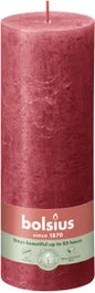 Bolsius Stompkaars Rustiek Shine Rood 85 Uur D 6,8 H 19 Cm