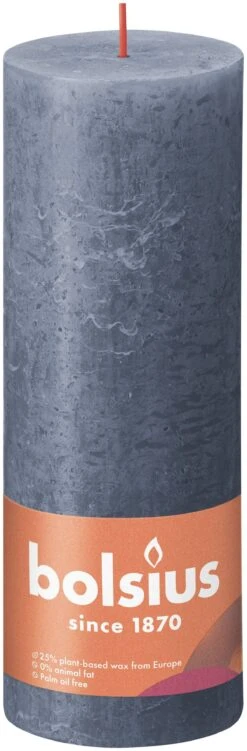 Bolsius Rustiek Stompkaars 190/68 - Twilight Blue