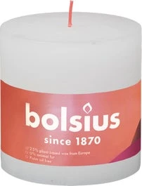 Bolsius Stompkaars Rustiek Shine Helder Wit 62 Uur D 10 H 10 Cm