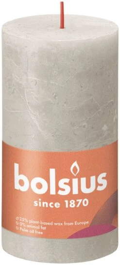 Bolsius Rustiek Stompkaars 130/68 - Sandy Grey