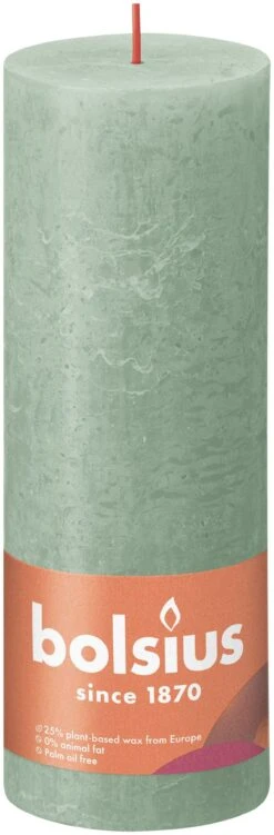 Bolsius Rustiek Stompkaars 190/68 - Sage Green