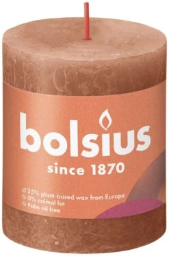 Bolsius Rustiek Stompkaars 80/68 - Rusty Pink