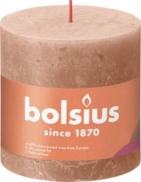 Bolsius Stompkaars Rustiek Shine Beige 62 Uur D 10 H 10 Cm