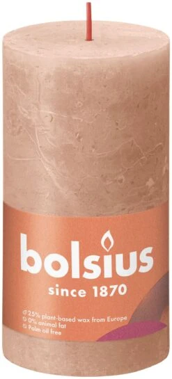 Bolsius Rustiek Stompkaars 130/68 - Creamy Caramel