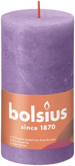 Bolsius Rustiek Stompkaars 130/68 - Vibrant Violet
