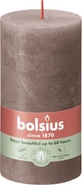 Bolsius Stompkaars Rustiek Shine Taupe 60 Uur D 6,8 H 13 Cm