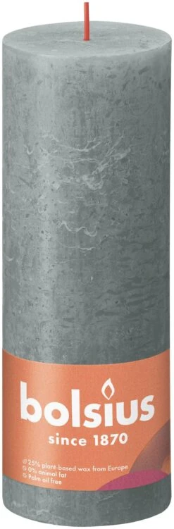 Bolsius Rustiek Stompkaars 190/68 - Eucalyptus Green