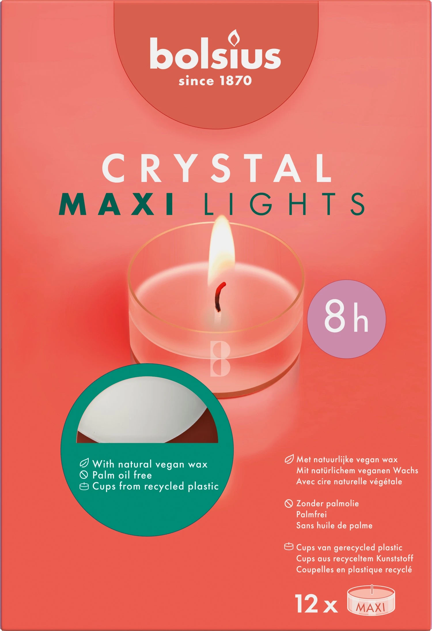 Bolsius Waxinelichthouder Crystal Lights Wit 8 Uur D 4,9 X H 18,1 Cm 12 Stuks 3 Bolsius Waxinelichthouder Crystal Lights Wit 8 Uur D 4,9 X H 18,1 Cm 12 Stuks