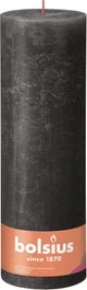 Bolsius Stompkaars Rustiek Shine Antraciet 200 Uur D 10 H 30 Cm