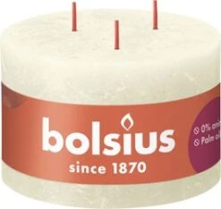 Bolsius Mammoetkaars Rustiek Shine Crème 57 Uur D 14 H 9 Cm
