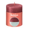Bolsius Rustiek Stompkaars Shimmer 80/68 - Red -Bolsius 8717847150813