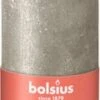 Bolsius Stompkaars Rustiek Shimmer Zilver 60 Uur D 6,8 H 13 Cm -Bolsius 8717847150905 1