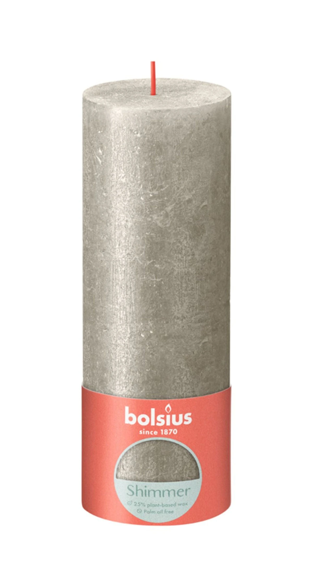Bolsius Rustiek Stompkaars Shimmer 190/68 - Champagne 3 Bolsius Rustiek Stompkaars Shimmer 190/68 - Champagne