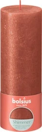Bolsius Stompkaars Rustiek Shimmer Oranje 85 Uur D 6,8 H 19 Cm