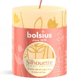 Bolsius stompkaars Rustiek Shine licht Geel 35 uur D 6,8 H 8 cm