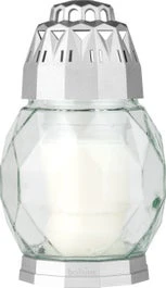 Bolsius Herdenkingslicht Zilver / Transparant 24 Uur D 11 H 18,5 Cm