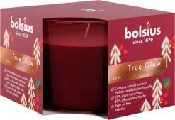 Bolsius Geurkaars True Glow Winter Spices Rood 24 Uur 9,2 X 9,4 X 6,6 Cm -Bolsius 8717847161345 1