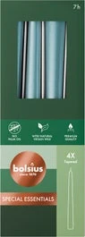 Bolsius Dinerkaars Essentials Blauw 7,5 Uur D 2,4 H 24,5 Cm 4 Stuks