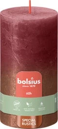 Bolsius Dinerkaars Sunset Rood / Koper 60 Uur D 6,8 H 13 Cm