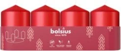Bolsius Stompkaars Rood 7 Uur D 4 H 6 Cm 4 Stuks