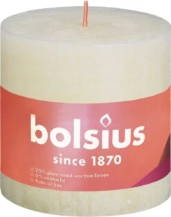 Bolsius Stompkaars Soft Pearl Ø100 Mm - Hoogte 10 Cm - Parelwit - 62 Branduren