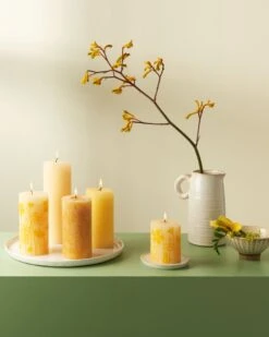 Bolsius - Rustieke Kaars - 4 Stuks - Licht Geel - 13cm - Paasdecoratie -Bolsius 960x1200 13