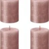Bolsius Stompkaarsen Shimmer 4 St Rustiek 80x68 Mm Roze -Bolsius 987x1200